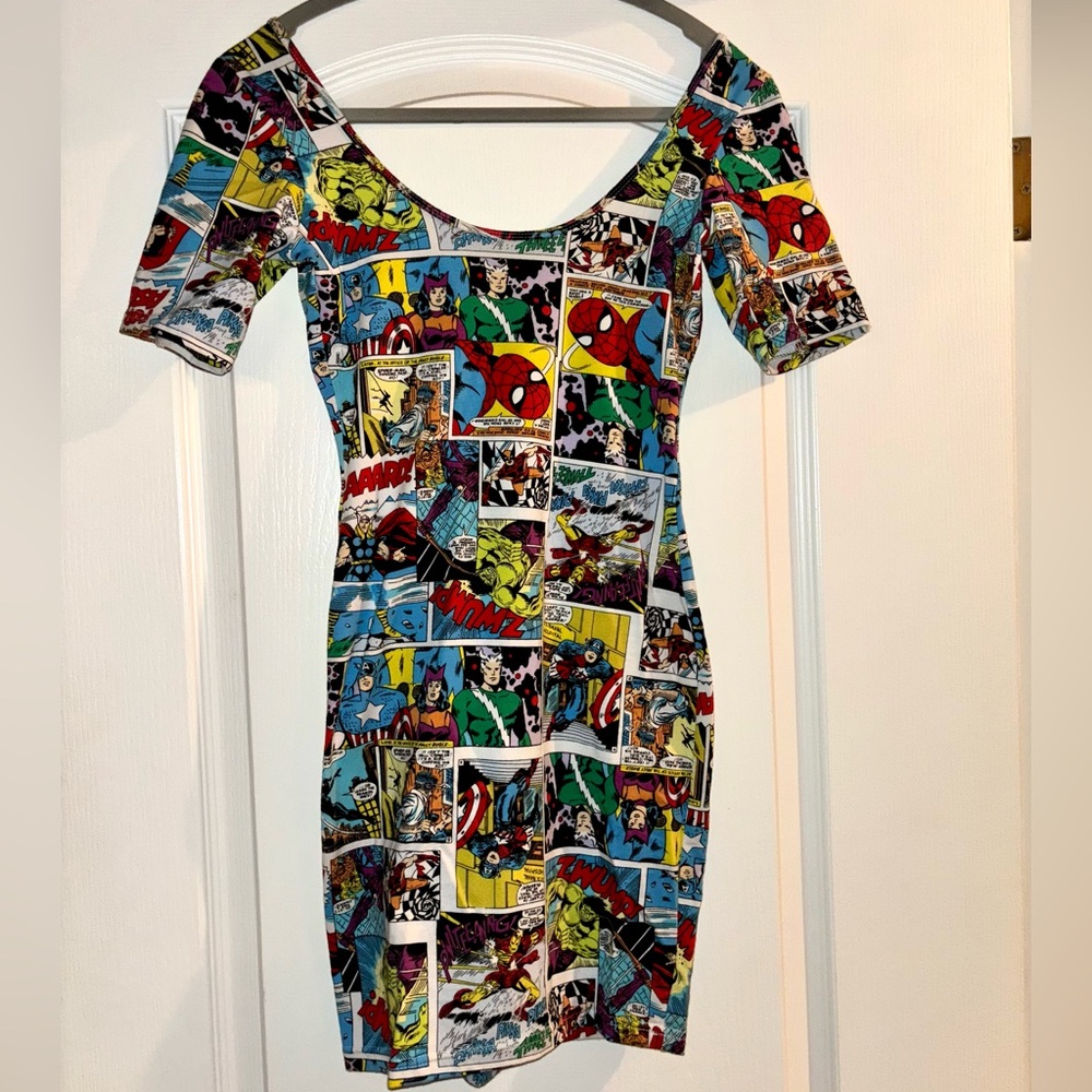 Size Small Marvel Comics mini bodycon dress
